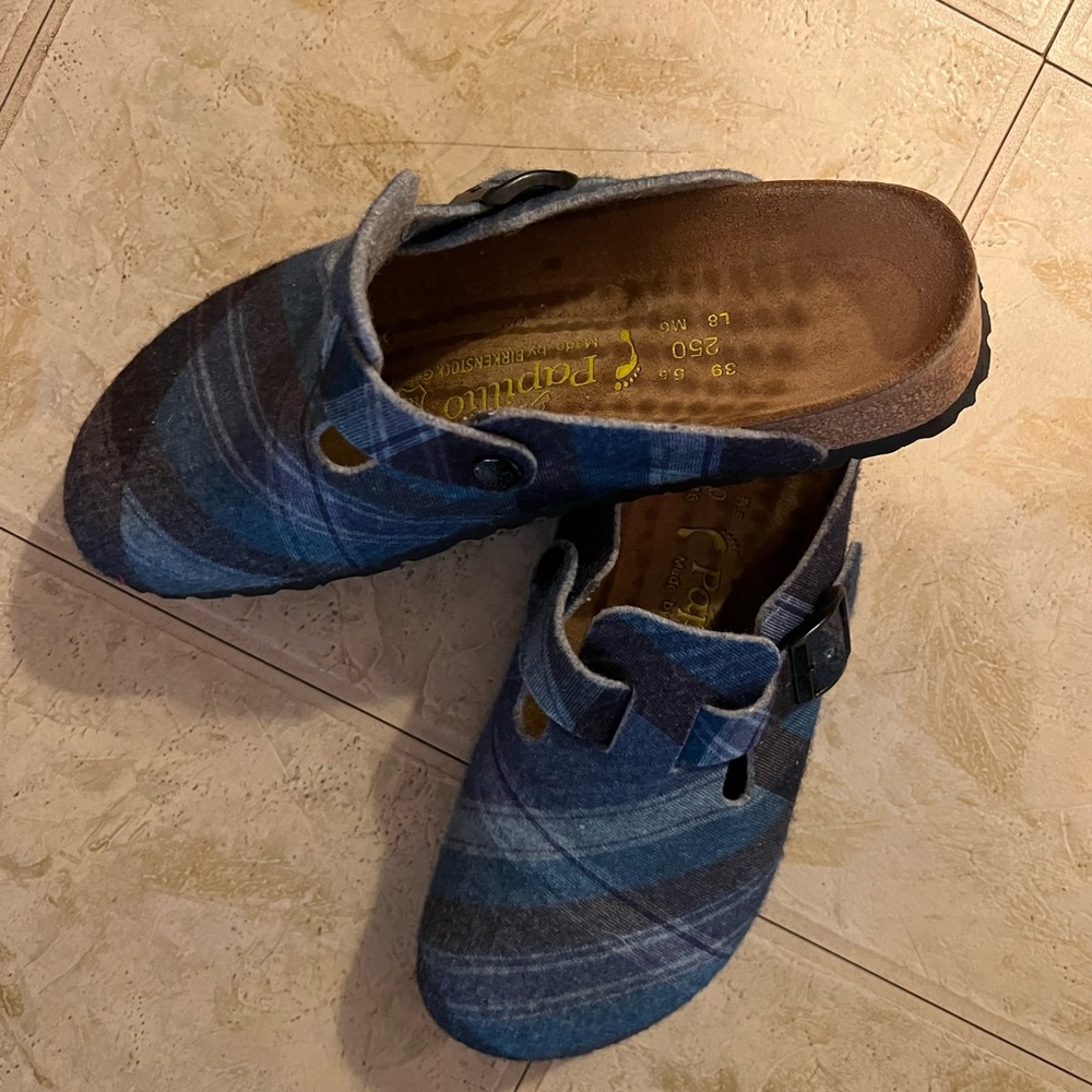 Plaid Blue Birkenstocks